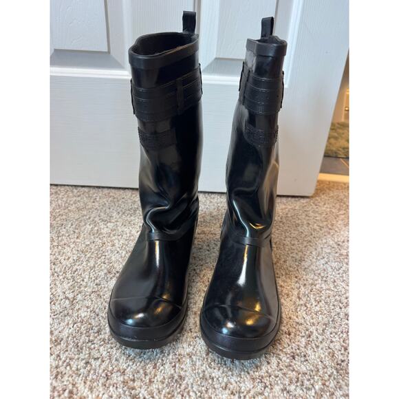 Sperry Top-siders waterproof rain boots, women's size 9, shiny black garden boot - Picture 16 of 16